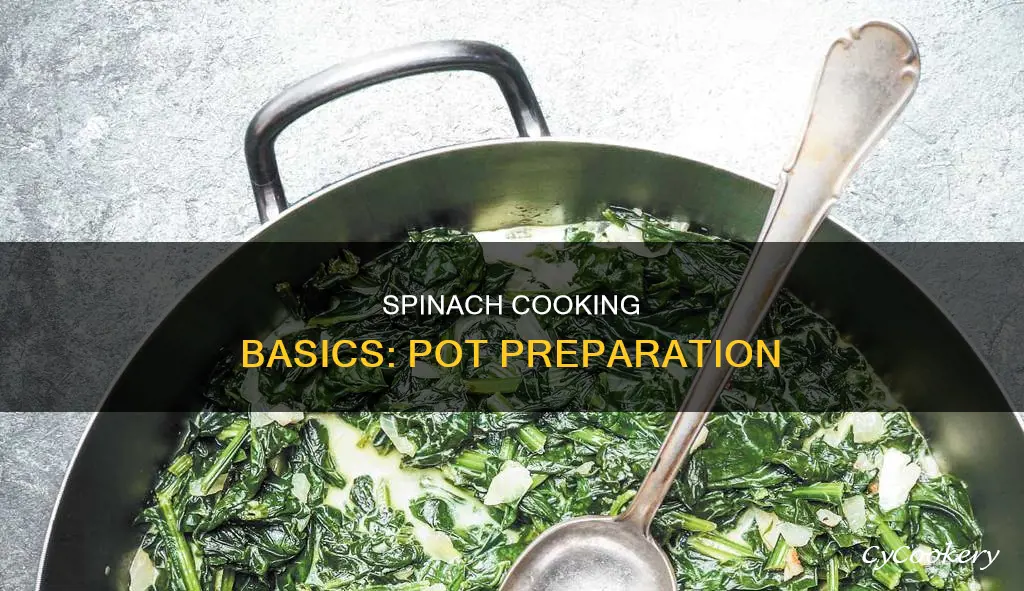 how do you cook spinach in a pot