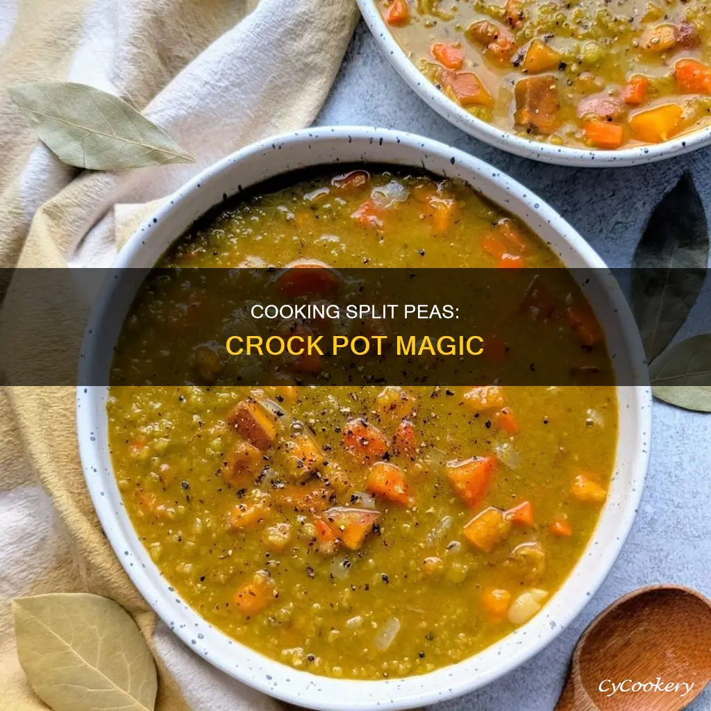 how do you cook split peas in a crock pot