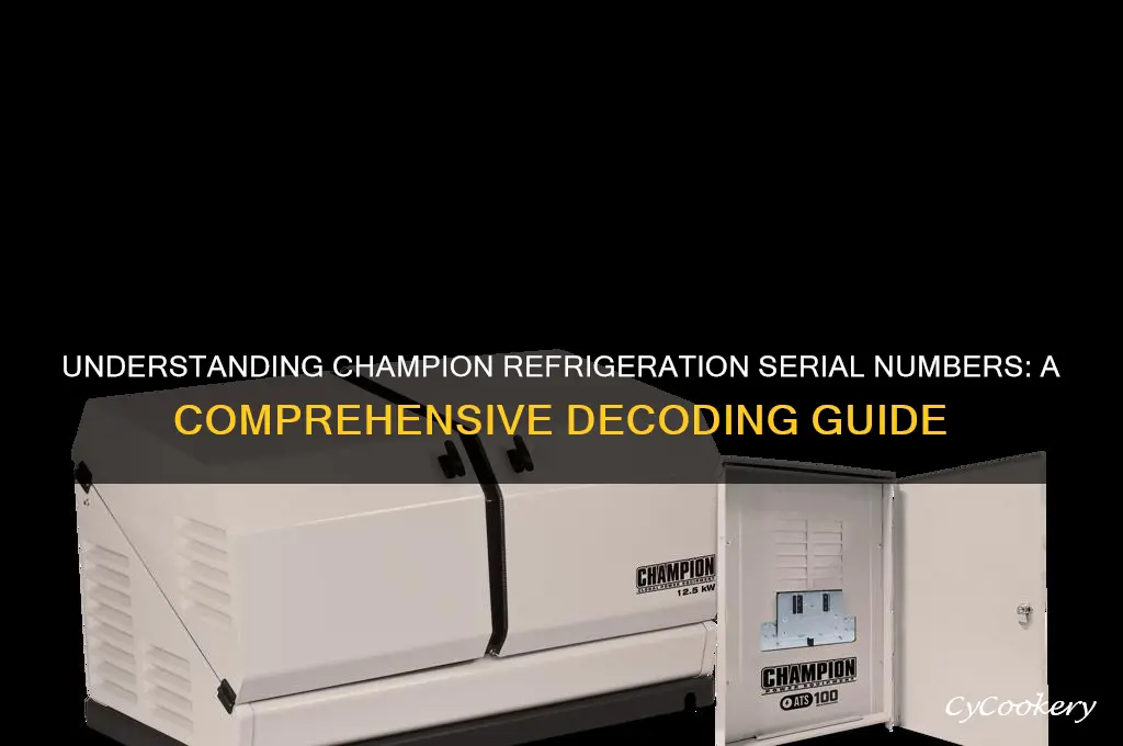 how do you decipher champion refrigeration serial numbers
