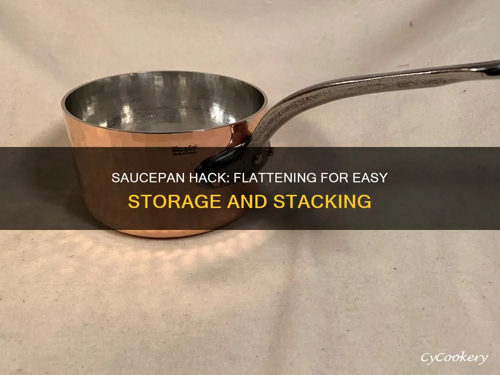 how do you flatten a sauce pan