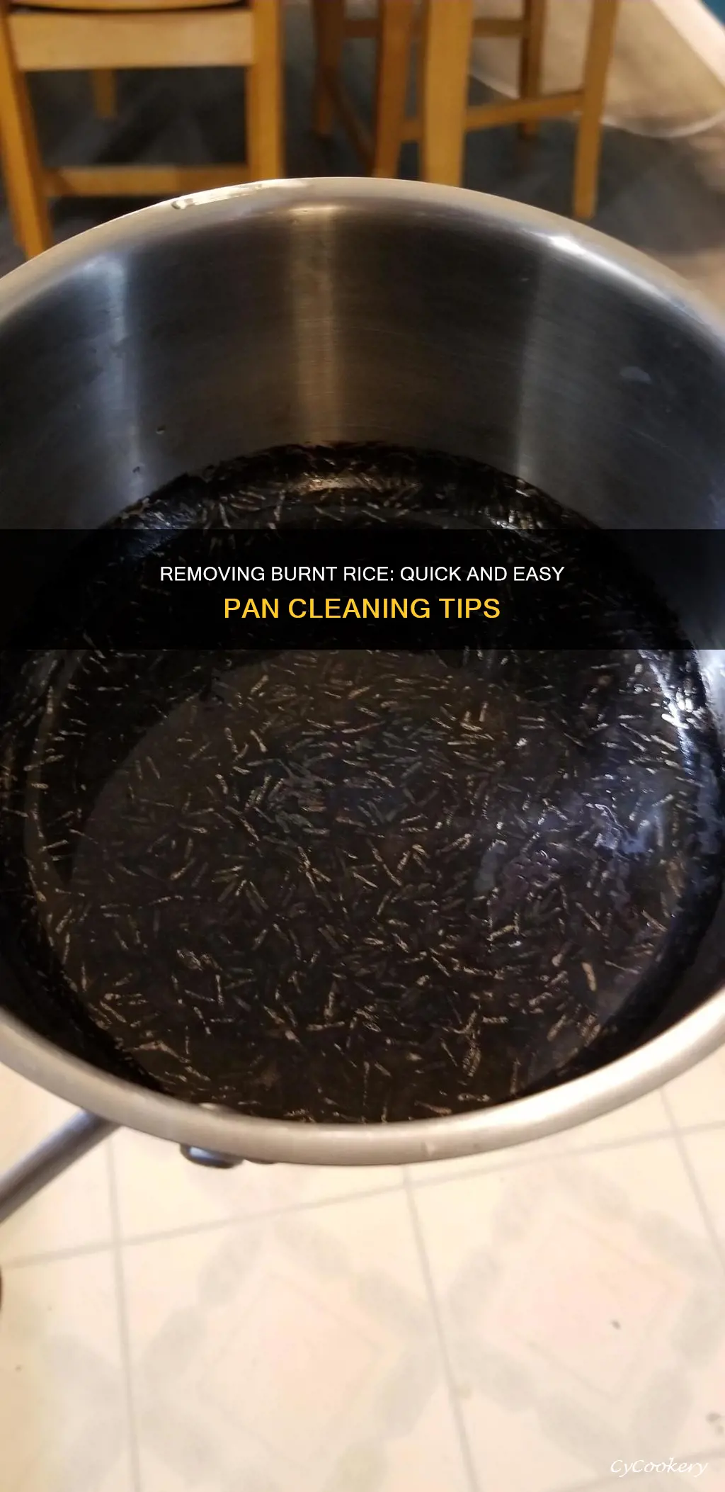 how do you get burnt rice out of a pan