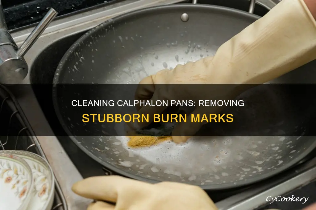 how do you get burnt stuff of a calphalon pan