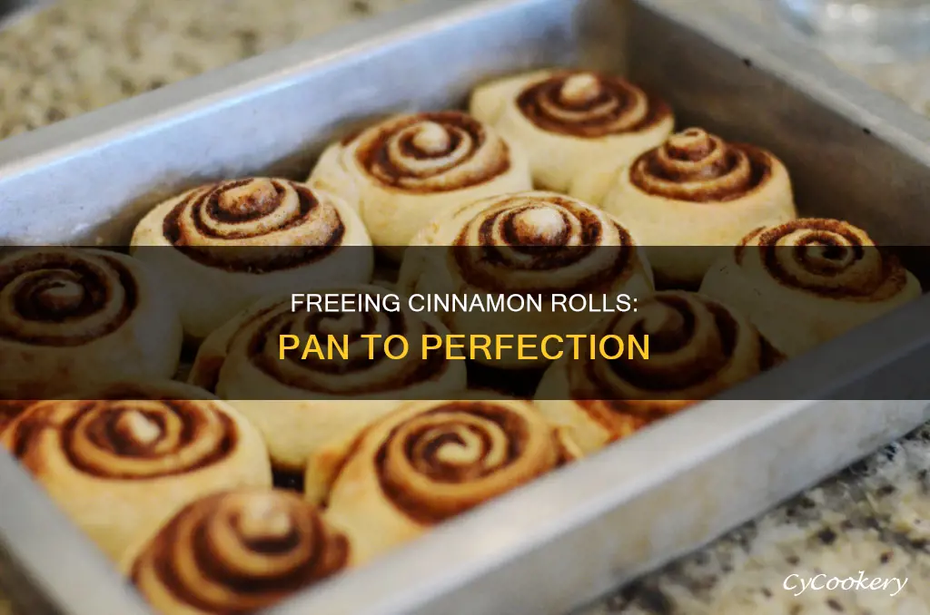 how do you get cinnamon rolls out of the pan