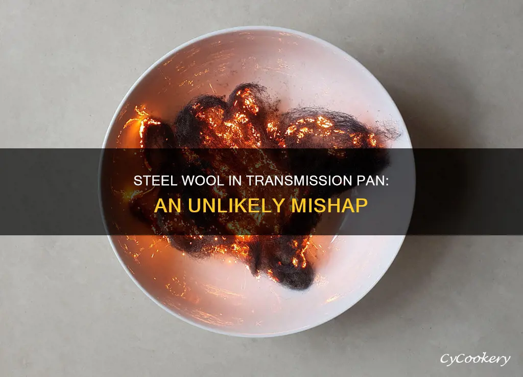 how do you get steel wool in your transmission pan