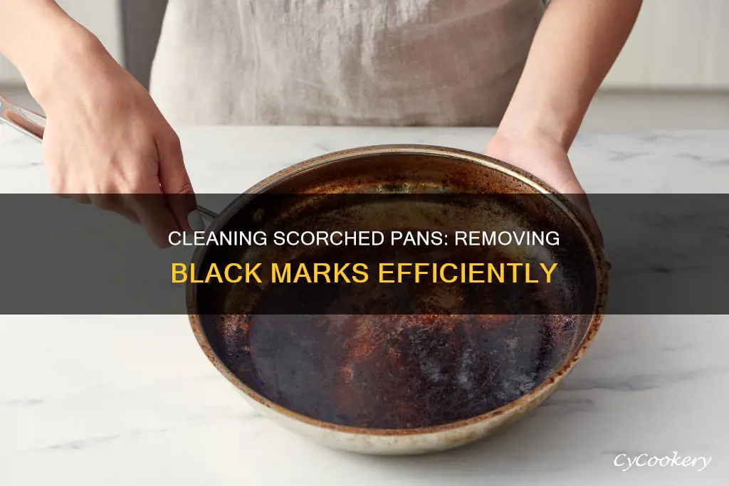 how do you get the black out of scorched pans