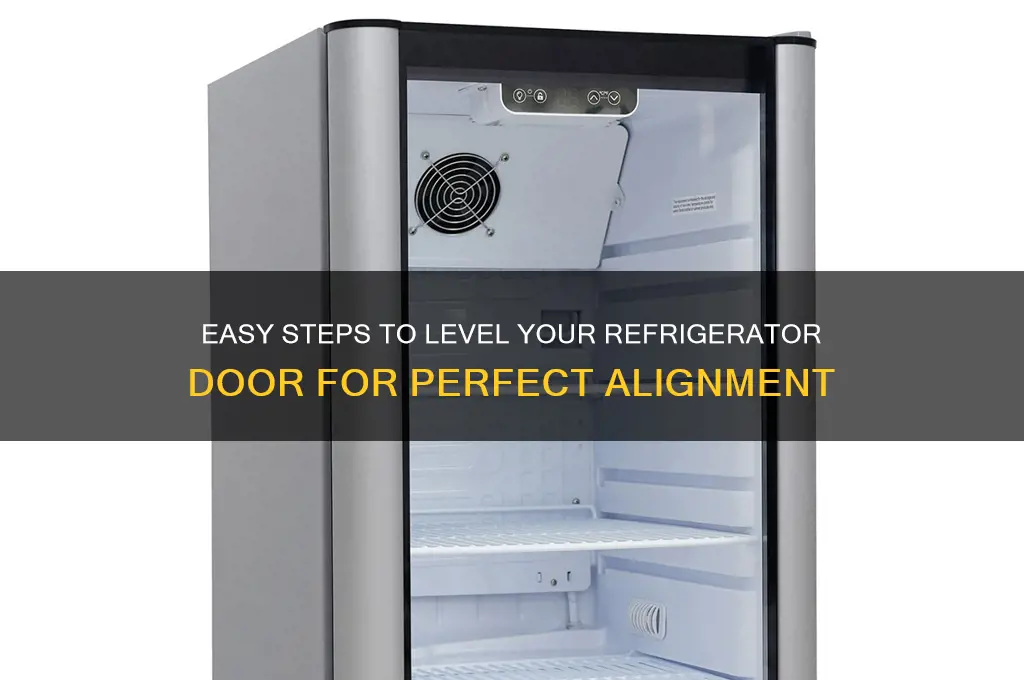 how do you level a refrigerator door
