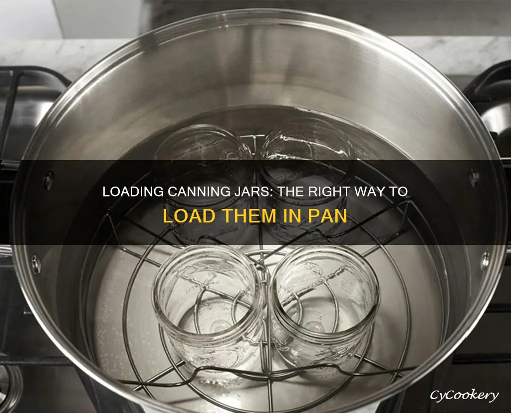 how do you load canning jars in pan