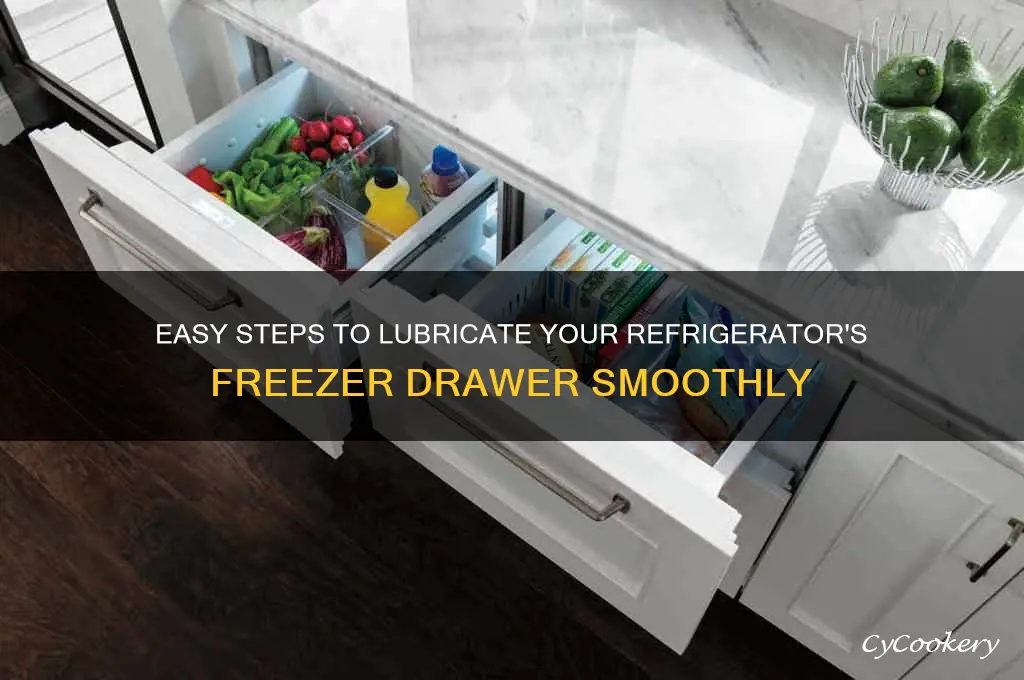 how do you lube freezer drawer on refrigerator