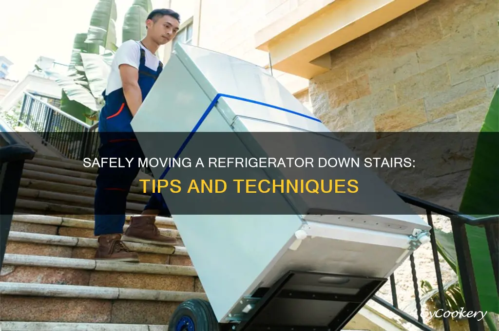 how do you move a refrigerator down stairs