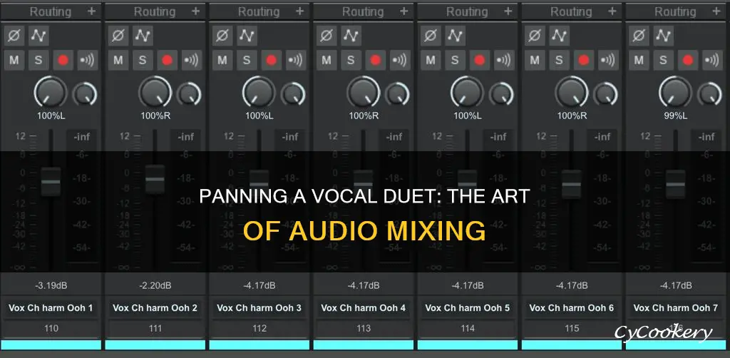 how do you pan vocal duet audio mix