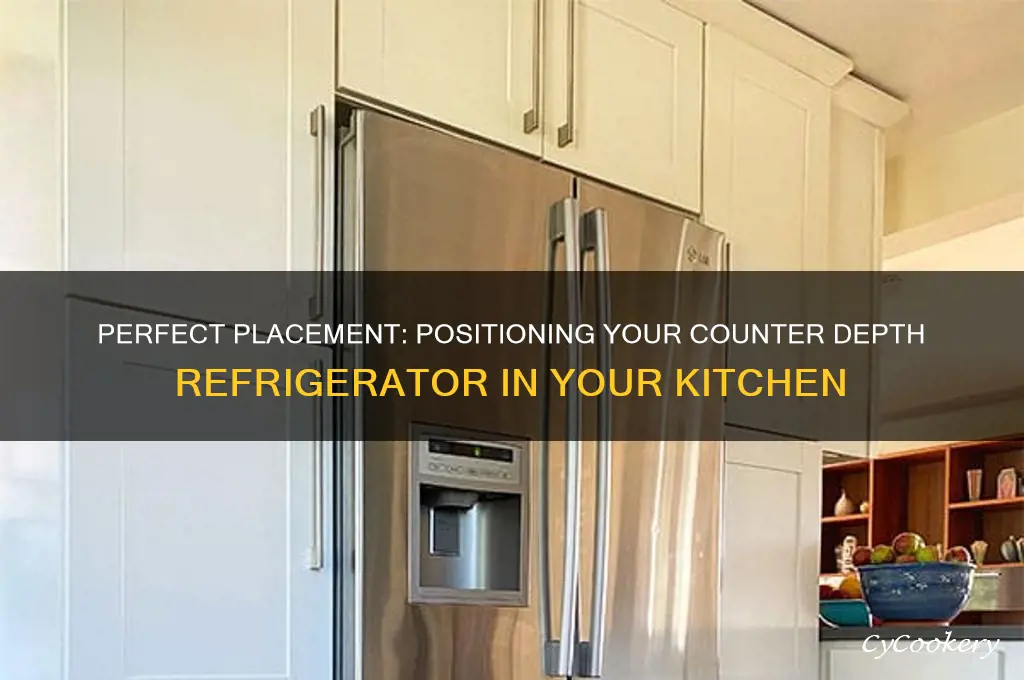 how do you position a counter depth refrigerator