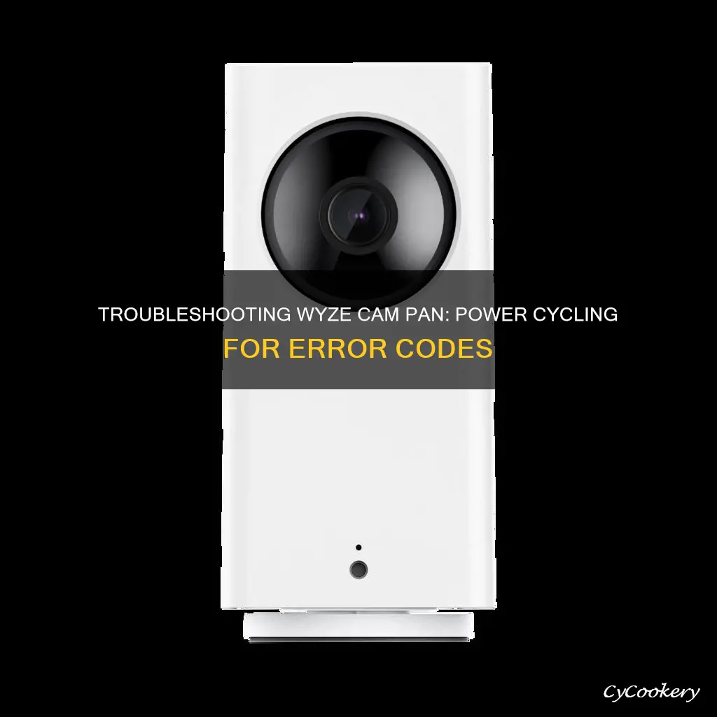 how do you power cycle wyze cam pan error code