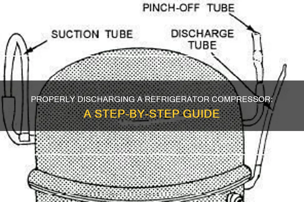 how do you properly discharge a refrigerator compressor