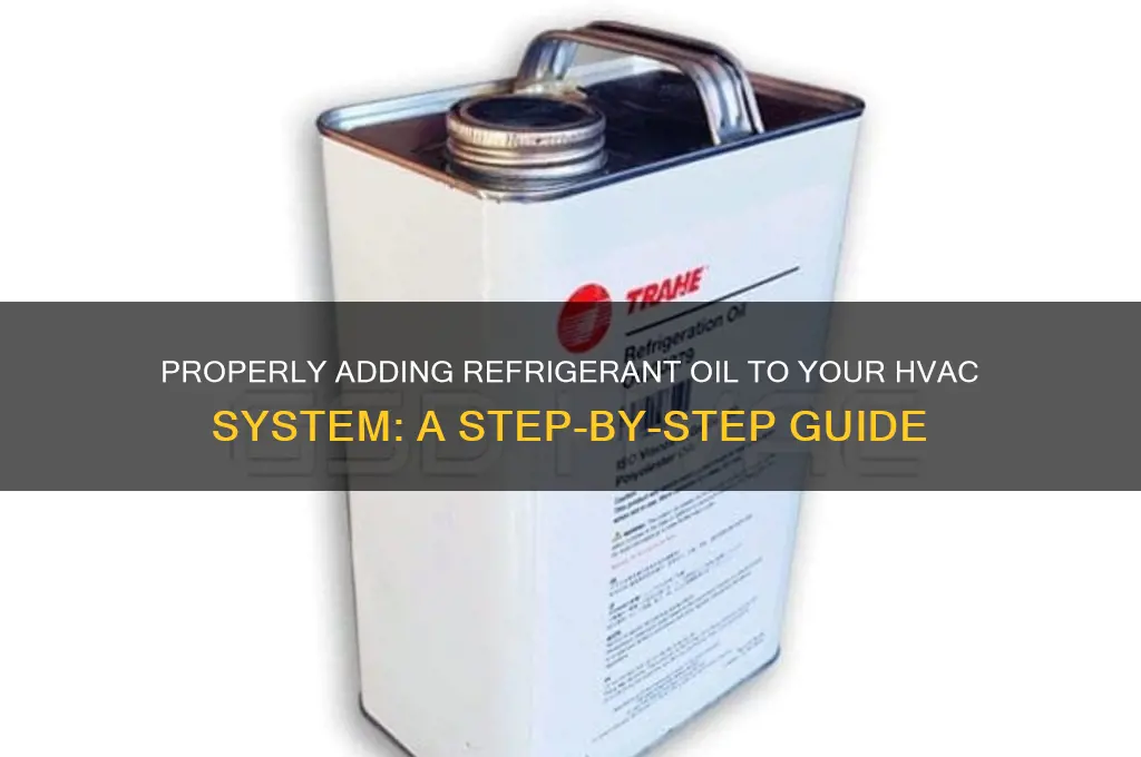 how do you put refrigerant oil in your system