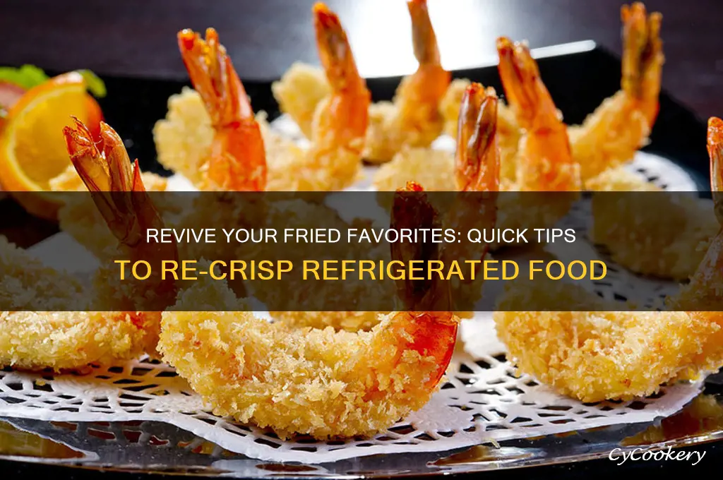 how do you re-crisp refrigerated fried food
