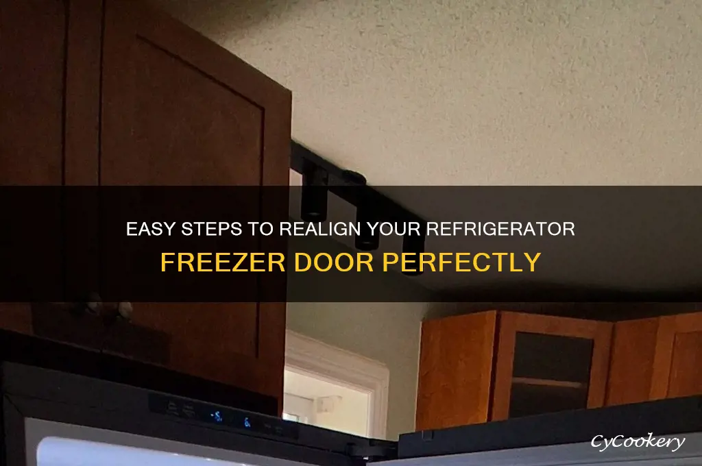 how do you realign refrigerator freezer door