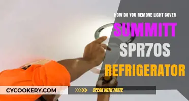 Easy Steps to Remove Light Cover on Summitt SPR7OS Fridge
