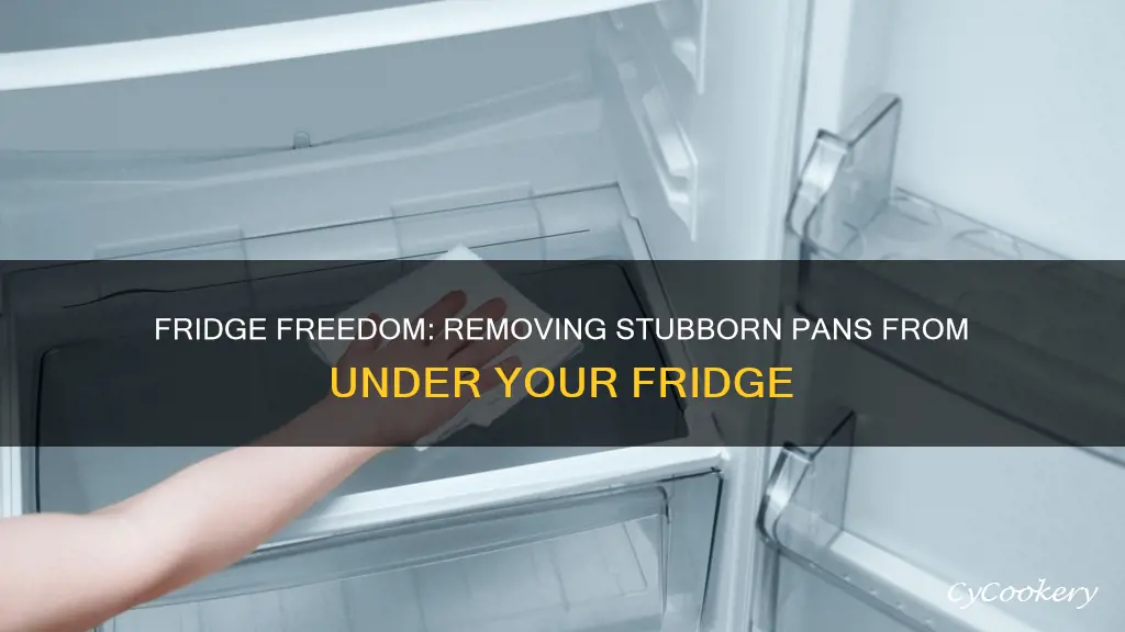 how do you remove the pans from under a fridge