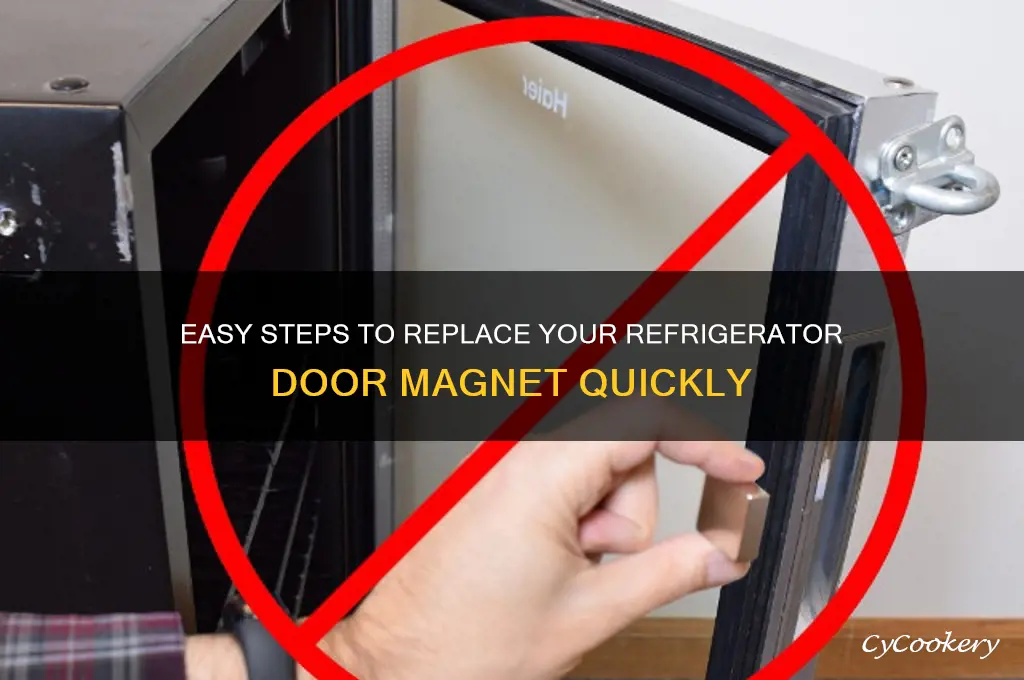 how do you replace a refrigerator door magnet
