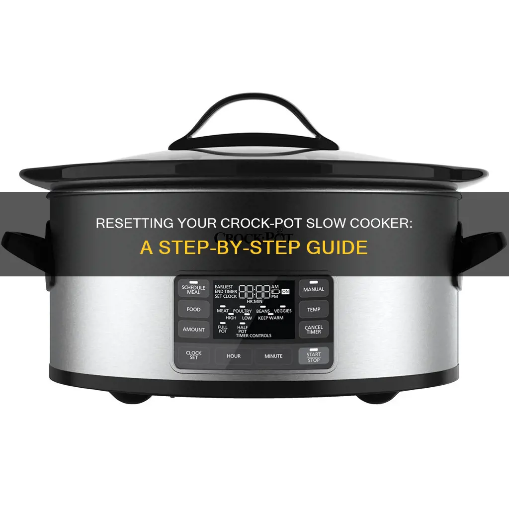 how do you reset a crock pot slow cooker