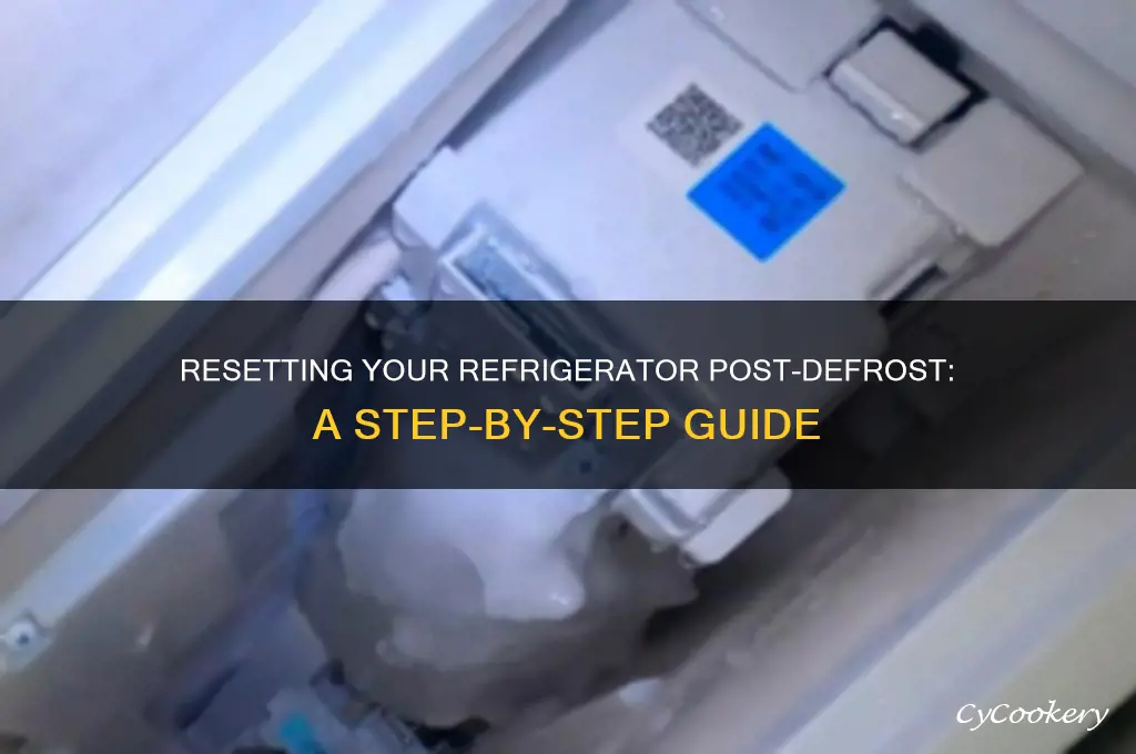 how do you reset a refrigerator after defrosting