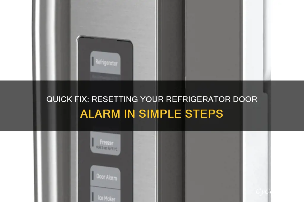 how do you reset a refrigerator door alarm