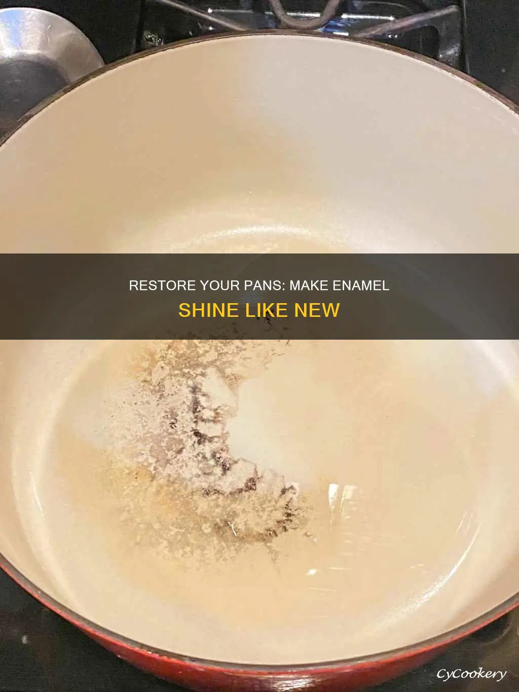 how do you shine enamel on dull pans