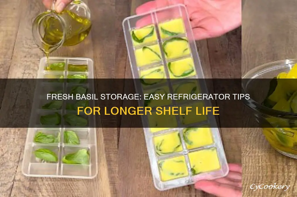 how do you store basil in the refrigerator