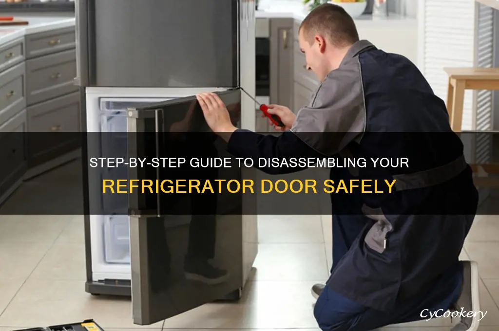 how do you take apart a refrigerator door
