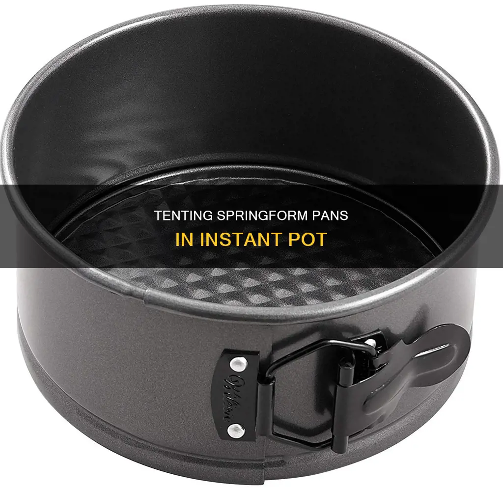 how do you tent a springform pan in instant pot