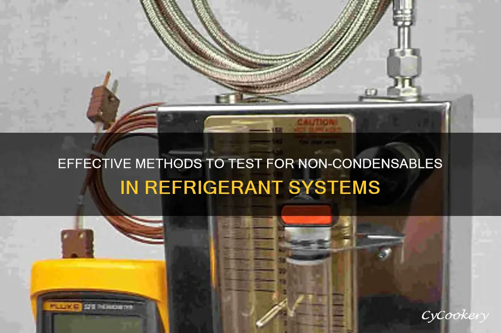 how do you test for non condensables in refrigerant