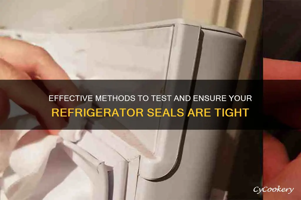 how do you test seals on refrigerator