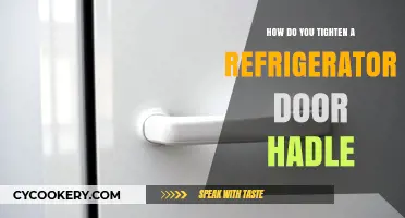 Quick Fix: Tightening Your Refrigerator Door Handle in Simple Steps