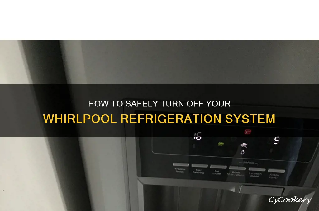 how do you turn down whirlpool refrigeration