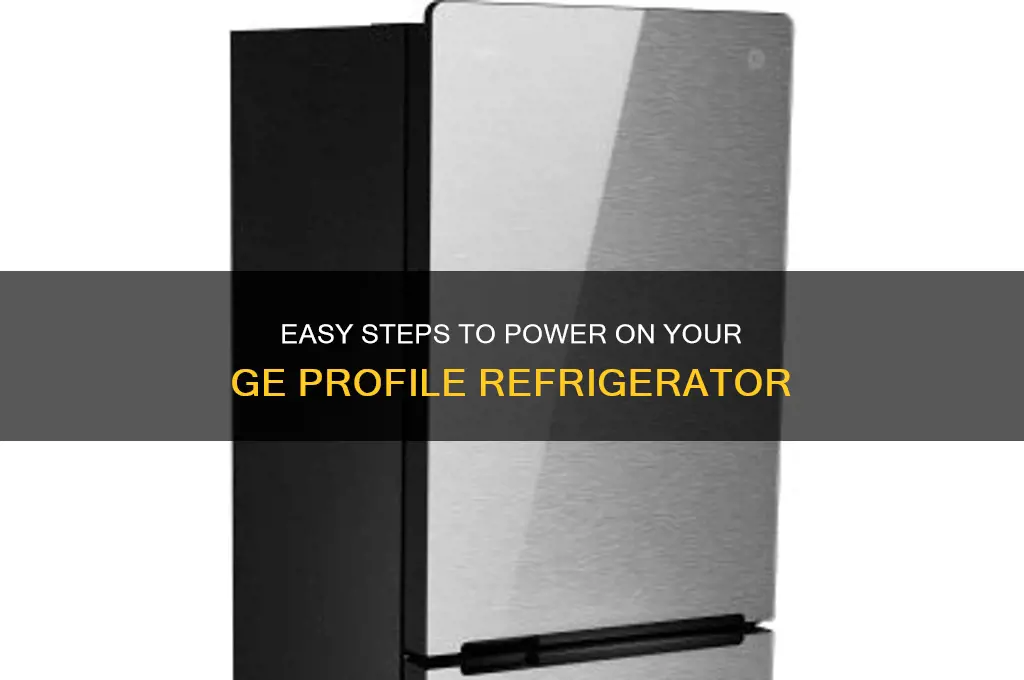 how do you turn on a ge profile refrigerator