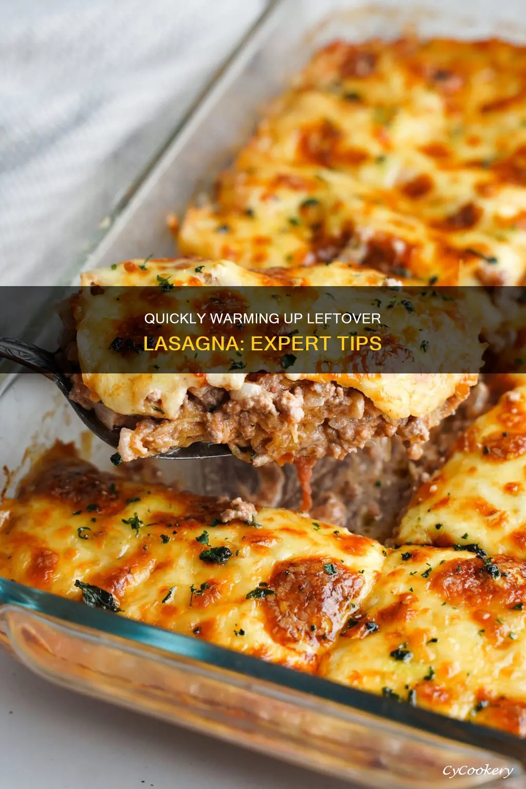 how do you warm a pan off lasagna