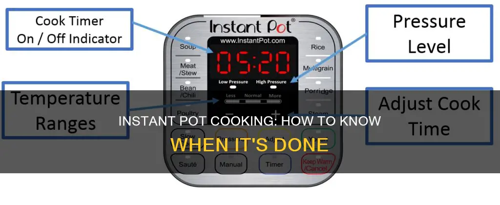how dobyou know when insta pot is done cooking