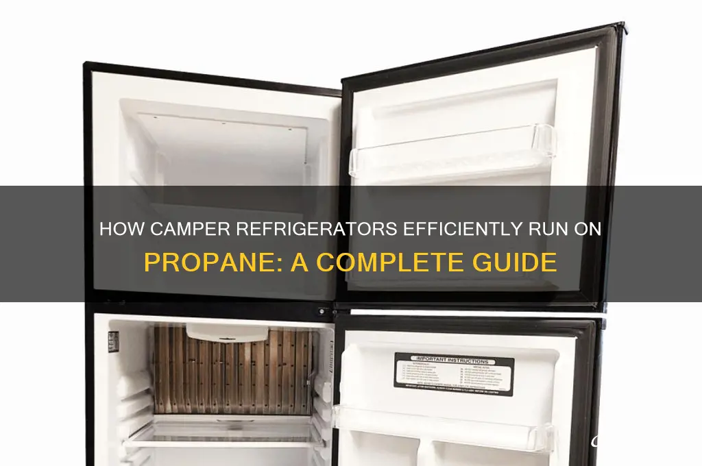 how does a camper refrigerator run on propane