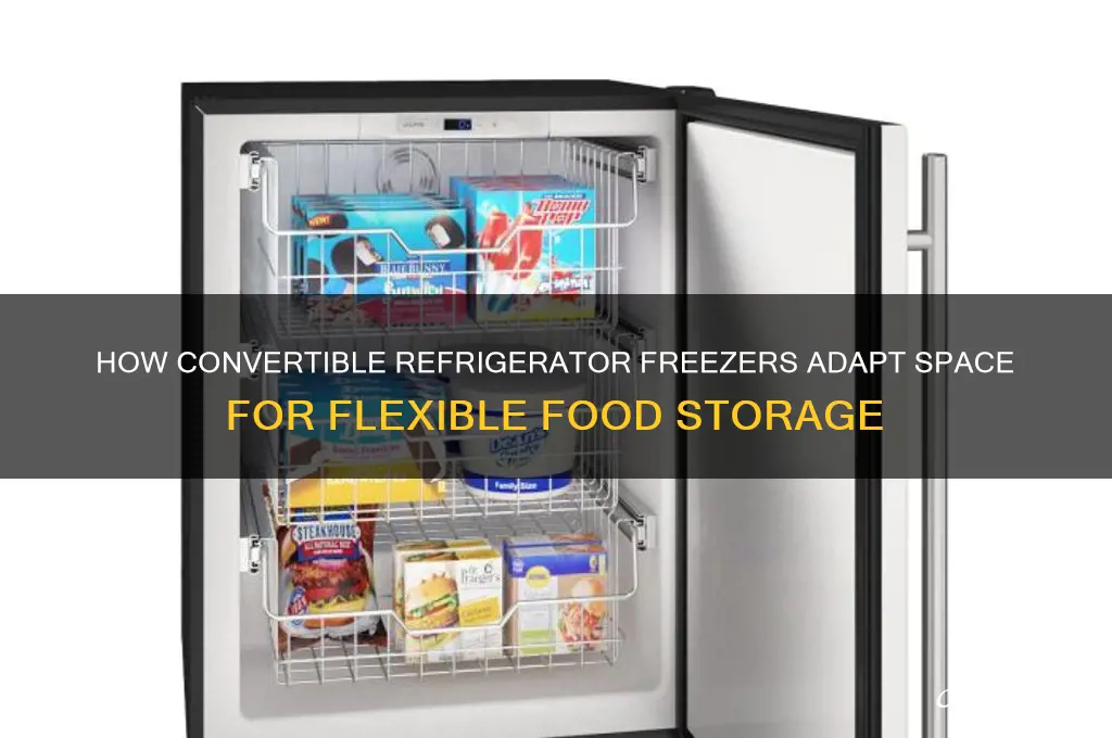 how does a convertible refrigerator freezer work