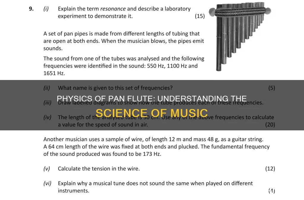 how does a pan flute relate to physics