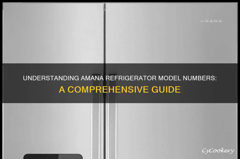 how does an amana refrigerator model number