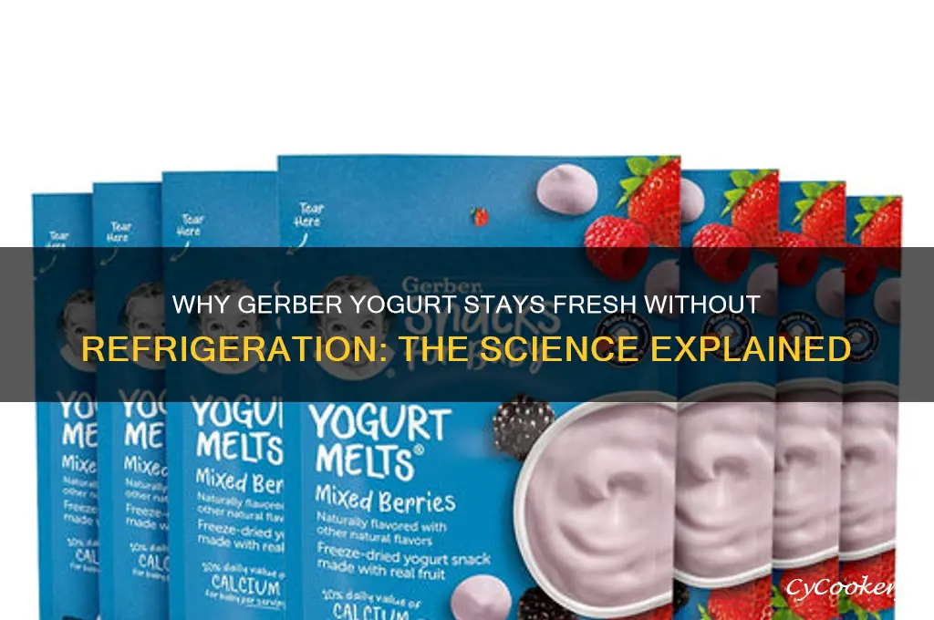 how does gerber yogurl not have to be refrigerated