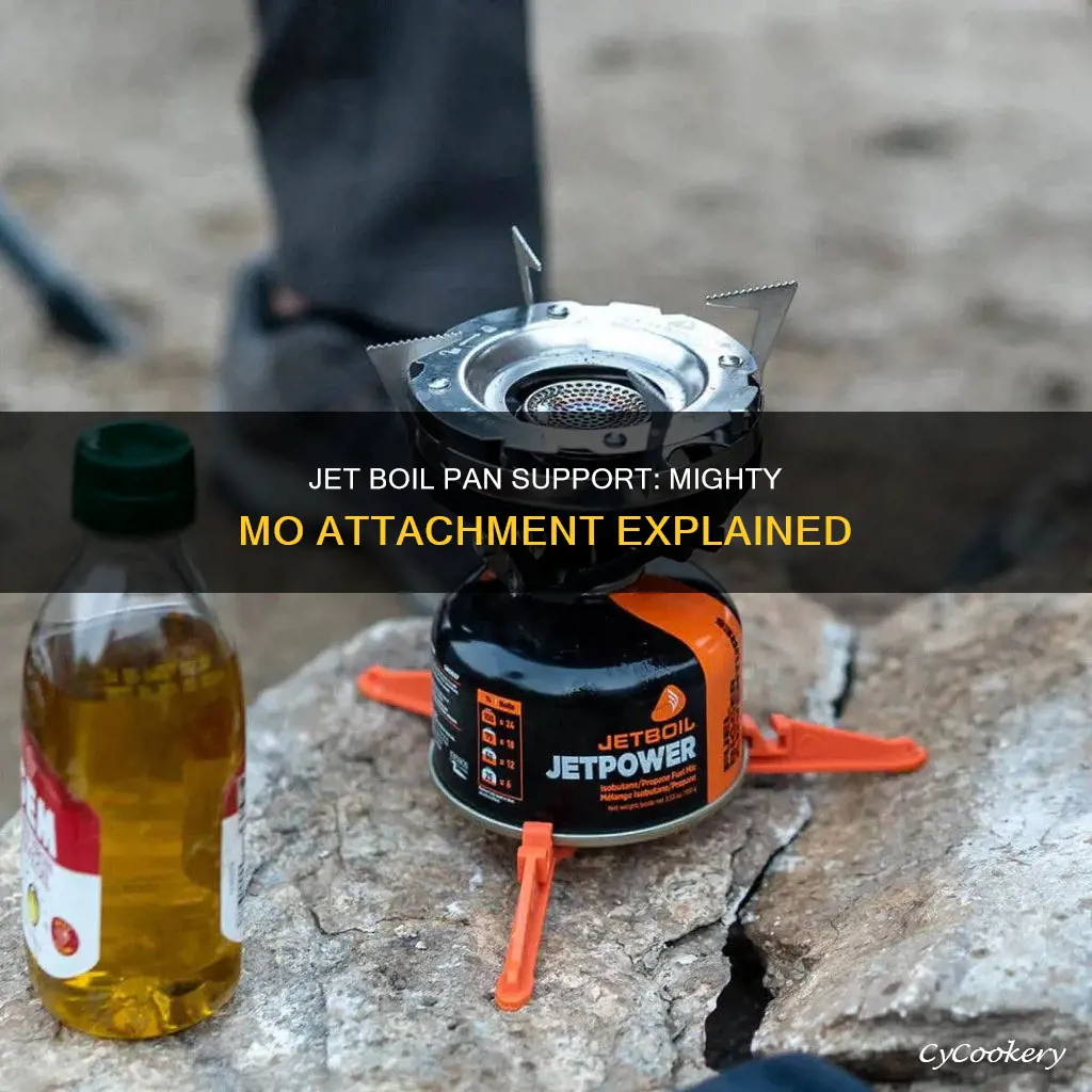 how does jet boil pan support attach to mighty mo