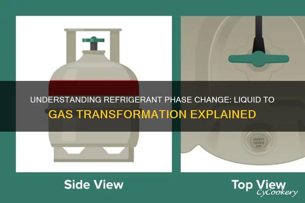 how does refrigerant change from a liquid or gas