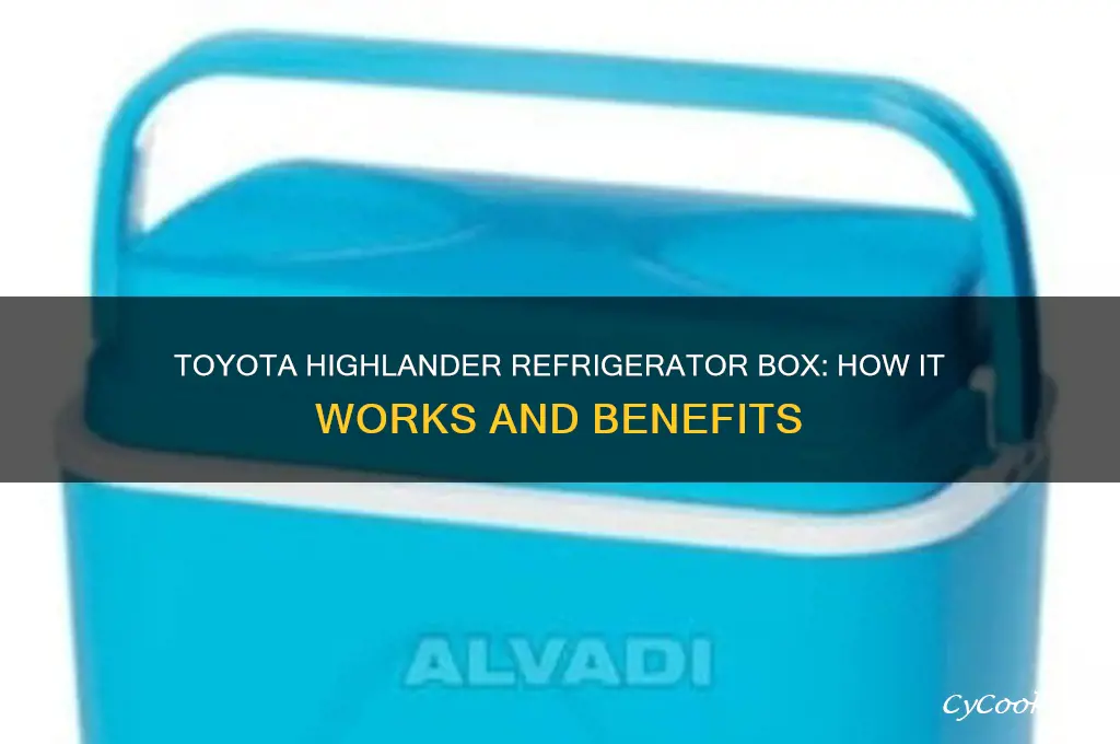 how does toyota highlander refrigerator box work