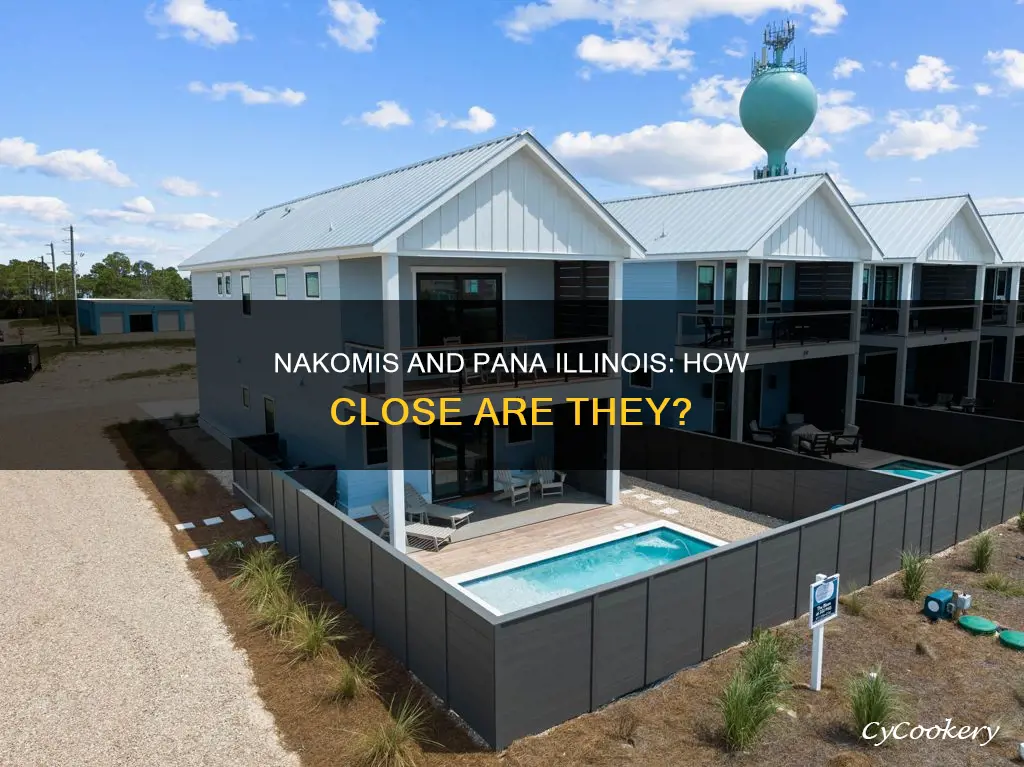 how far apart is nakomis and pana illinois