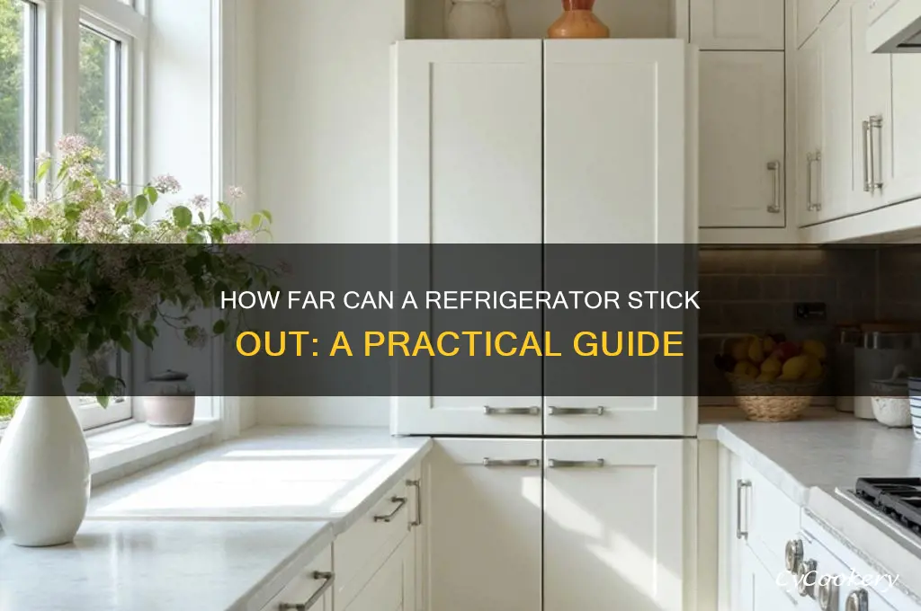 how far can a refrigerator stick out