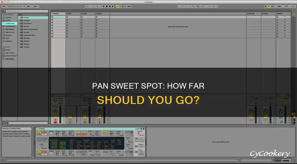 how far do you usually pan in your beats