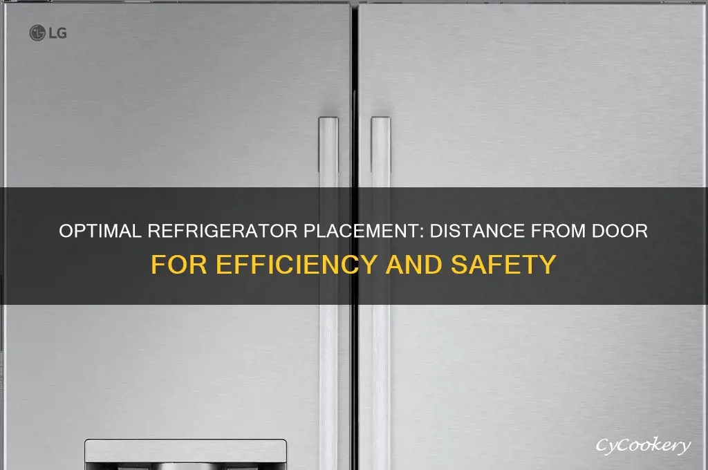 how far from a door should a refrigerator be