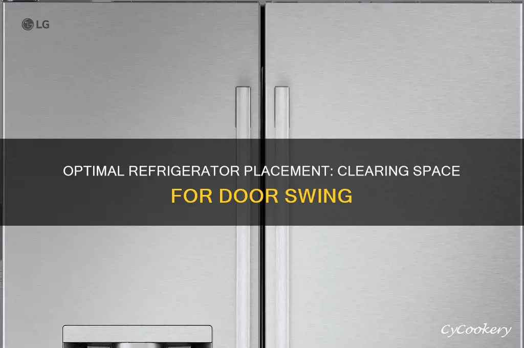 how far from wall to open refrigerator door